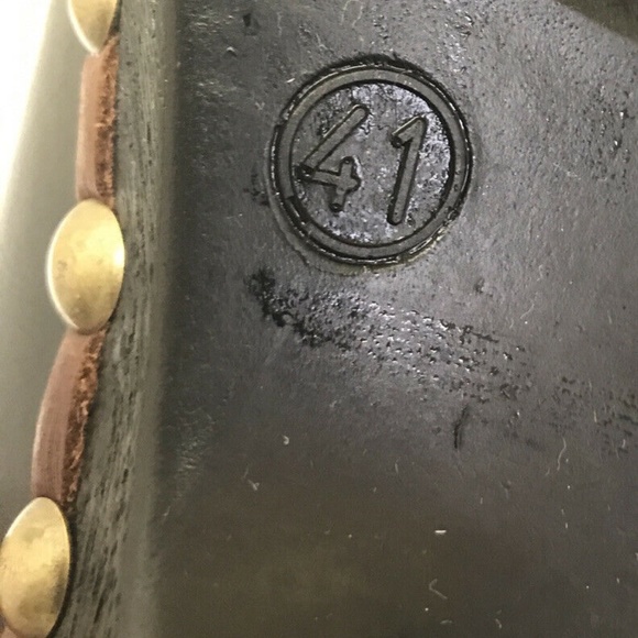 VOLLSJO Swedish Brass Studded Clogs with Suede Trim and Footbed NWOT - Picture 6 of 6